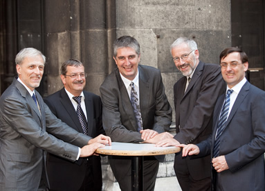 left to right: Christian Aicherning, Martin Schaub, Reinhard Koch, Alfred Waser,...