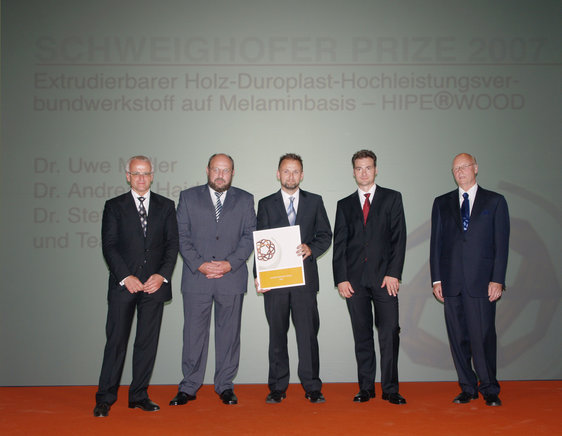 von links nach rechts: Gerald Schweighofer, Dr. Uwe Mller, Dr. Andreas Haider,...